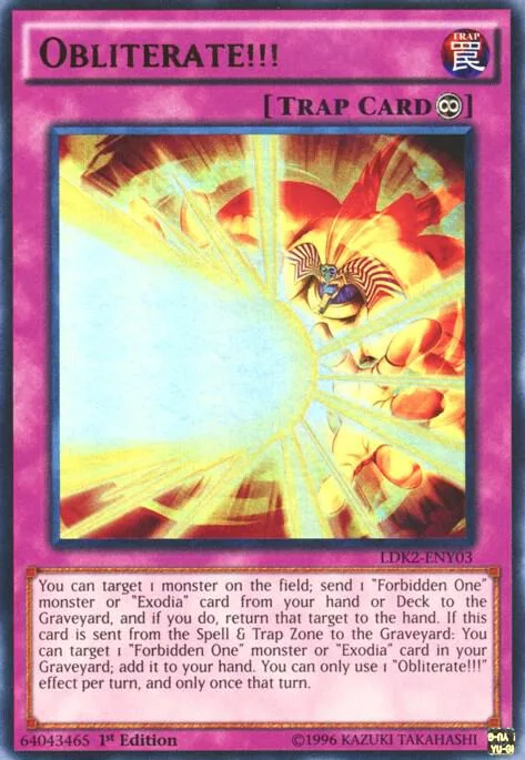 Obliterate!!! LDK2-ENY03 Yu-Gi-Oh card from Legendary Decks II