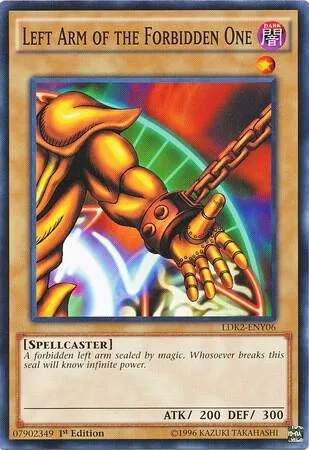 Left Arm of the Forbidden One LDK2-ENY06 LDK2 1st Edition Yu-Gi-Oh card from Legendary Decks II