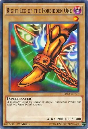 Right Leg of the Forbidden One LDK2-ENY07 LDK2 Unlimited Yu-Gi-Oh card from Legendary Decks II