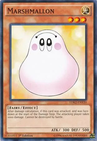 Marshmallon LDK2-ENY20 Yu-Gi-Oh card from Legendary Decks II