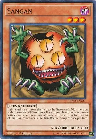 Sangan LDK2-ENY21 Yu-Gi-Oh card from Legendary Decks II