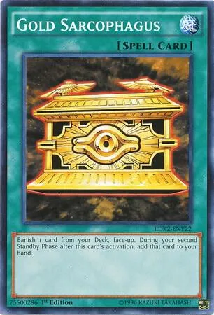 Gold Sarcophagus LDK2-ENY22 Yu-Gi-Oh card from Legendary Decks II