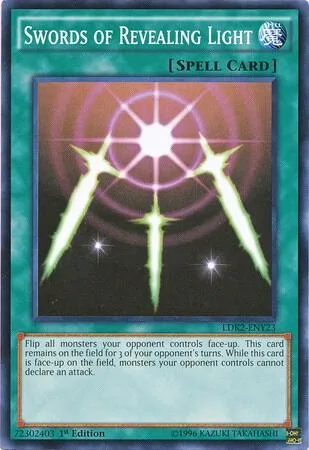 Swords of Revealing Light LDK2-ENY23 Yu-Gi-Oh card from Legendary Decks II