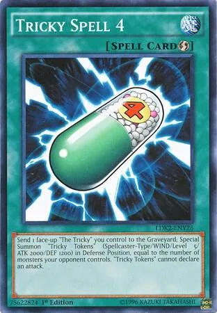 Tricky Spell 4 LDK2-ENY26 Yu-Gi-Oh card from Legendary Decks II