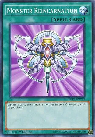 Monster Reincarnation LDK2-ENY32 Yu-Gi-Oh card from Legendary Decks II