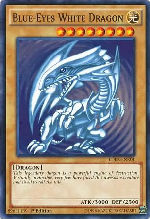 Blue-Eyes White Dragon Version 2 LDK2-ENK01 LDK2 1st Edition Yu-Gi-Oh card from Legendary Decks II