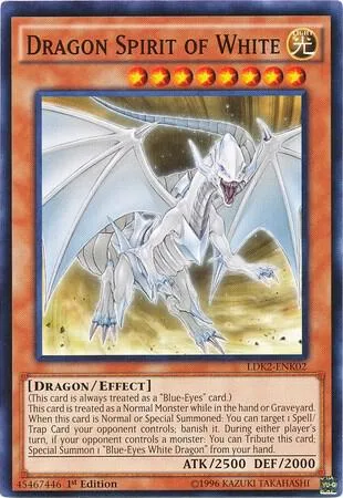 Dragon Spirit of White LDK2-ENK02 Yu-Gi-Oh card from Legendary Decks II
