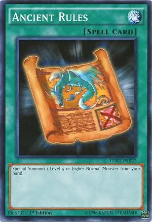 Ancient Rules LDK2-ENK27 Yu-Gi-Oh card from Legendary Decks II