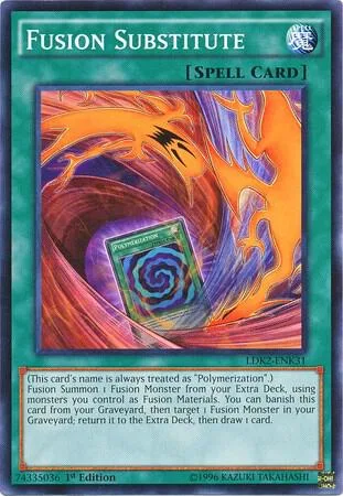 Fusion Substitute LDK2-ENK31 Yu-Gi-Oh card from Legendary Decks II
