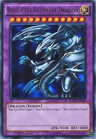 Blue-Eyes Ultimate Dragon LDK2-ENK40 1st Edition Yu-Gi-Oh card from Legendary Decks II