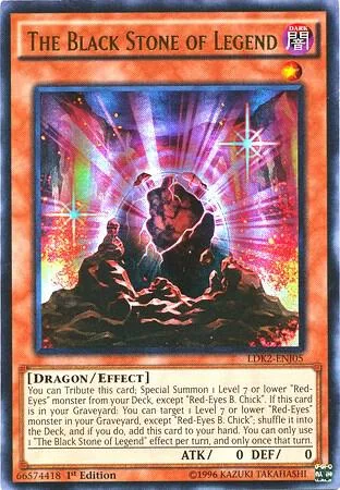 The Black Stone of Legend LDK2-ENJ05 LDK2 1st Edition Yu-Gi-Oh card from Legendary Decks II