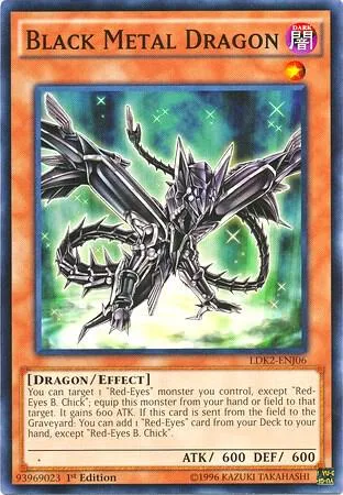 Black Metal Dragon LDK2-ENJ06 Yu-Gi-Oh card from Legendary Decks II