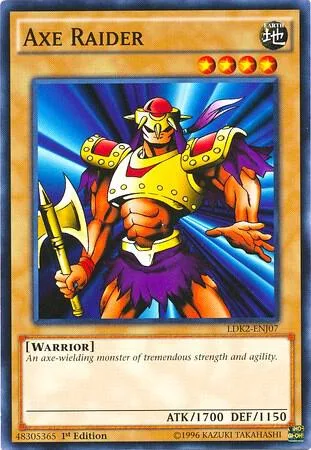 Axe Raider LDK2-ENJ07 Yu-Gi-Oh card from Legendary Decks II