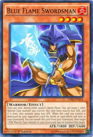Blue Flame Swordsman LDK2-ENJ14 Yu-Gi-Oh card from Legendary Decks II