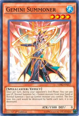 Gemini Summoner LDK2-ENJ17 Yu-Gi-Oh card from Legendary Decks II