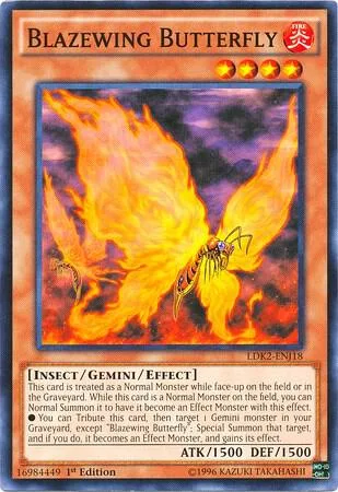 Blazewing Butterfly LDK2-ENJ18 Yu-Gi-Oh card from Legendary Decks II