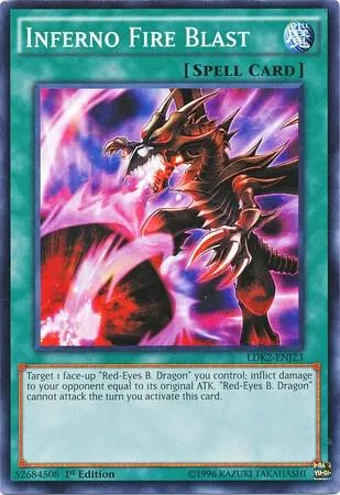 Inferno Fire Blast LDK2-ENJ23 Yu-Gi-Oh card from Legendary Decks II