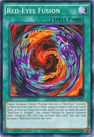 Red-Eyes Fusion LDK2-ENJ24 1st Edition Yu-Gi-Oh card from Legendary Decks II