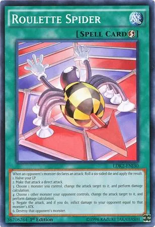 Roulette Spider LDK2-ENJ30 Yu-Gi-Oh card from Legendary Decks II