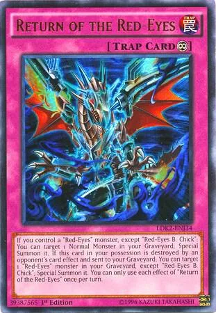 Return of the Red-Eyes LDK2-ENJ34 Yu-Gi-Oh card from Legendary Decks II