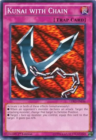 Kunai with Chain LDK2-ENJ36 Yu-Gi-Oh card from Legendary Decks II