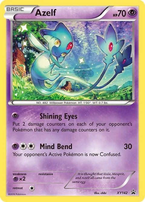 Azelf #XY142 Holofoil Pokémon card from XY Promos