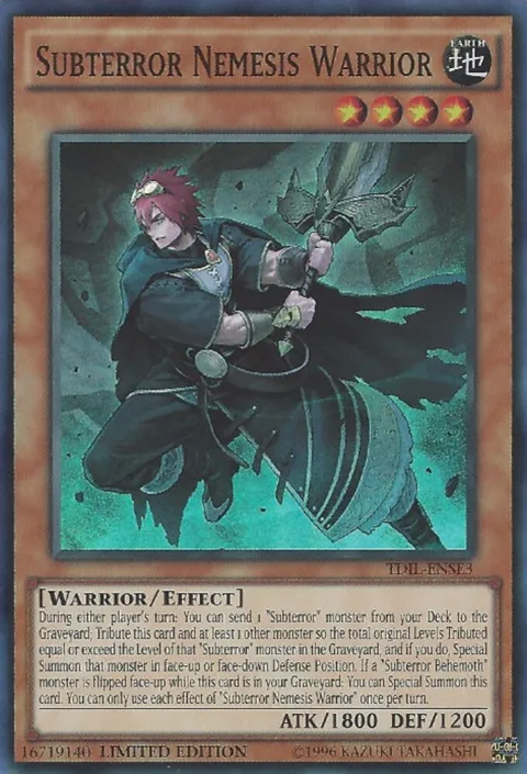 Subterror Nemesis Warrior TDIL-ENSE3 Yu-Gi-Oh card from The Dark Illusion