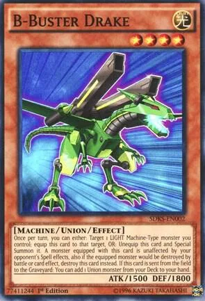 B-Buster Drake SDKS-EN002 Yu-Gi-Oh card from Structure Deck: Seto Kaiba