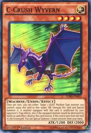 C-Crush Wyvern SDKS-EN003 Yu-Gi-Oh card from Structure Deck: Seto Kaiba