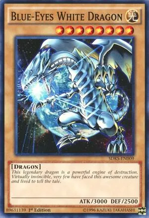 Blue-Eyes White Dragon SDKS-EN009 1st Edition Yu-Gi-Oh card from Structure Deck: Seto Kaiba