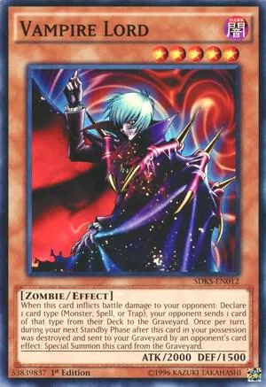 Vampire Lord SDKS-EN012 Yu-Gi-Oh card from Structure Deck: Seto Kaiba