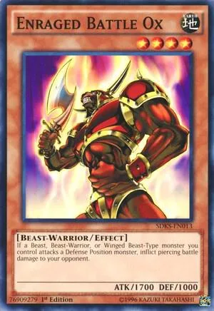 Enraged Battle Ox SDKS-EN013 Yu-Gi-Oh card from Structure Deck: Seto Kaiba