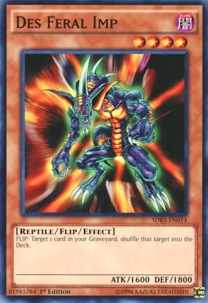 Des Feral Imp SDKS-EN014 Yu-Gi-Oh card from Structure Deck: Seto Kaiba