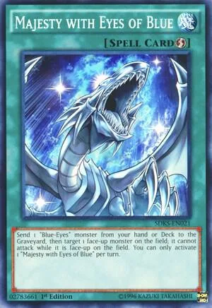 Majesty with Eyes of Blue SDKS-EN021 Yu-Gi-Oh card from Structure Deck: Seto Kaiba