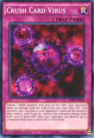 Crush Card Virus SDKS-EN031 Yu-Gi-Oh card from Structure Deck: Seto Kaiba