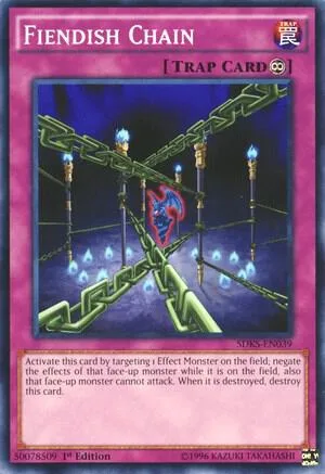 Fiendish Chain SDKS-EN039 Yu-Gi-Oh card from Structure Deck: Seto Kaiba