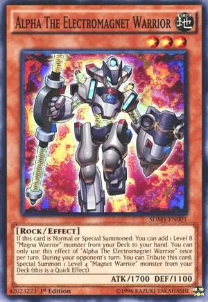 Alpha The Electromagnet Warrior SDMY-EN001 Yu-Gi-Oh card from Structure Deck: Yugi Muto