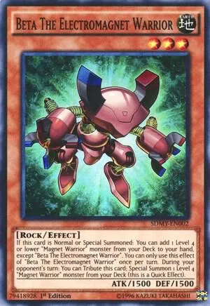 Beta The Electromagnet Warrior SDMY-EN002 Yu-Gi-Oh card from Structure Deck: Yugi Muto