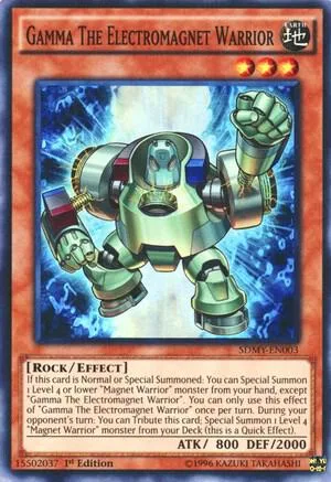 Gamma The Electromagnet Warrior SDMY-EN003 Yu-Gi-Oh card from Structure Deck: Yugi Muto