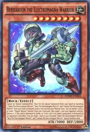 Berserkion the Electromagna Warrior SDMY-EN004 Yu-Gi-Oh card from Structure Deck: Yugi Muto
