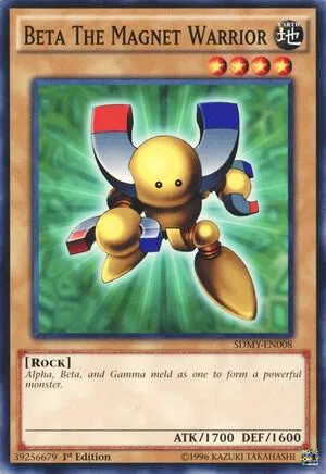Beta The Magnet Warrior SDMY-EN008 Yu-Gi-Oh card from Structure Deck: Yugi Muto