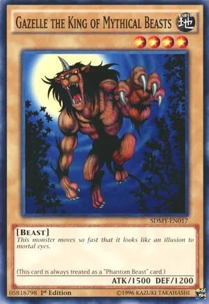 Gazelle the King of Mythical Beasts SDMY-EN017 Yu-Gi-Oh card from Structure Deck: Yugi Muto