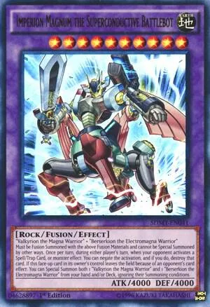 Imperion Magnum the Superconductive Battlebot SDMY-EN041 Yu-Gi-Oh card from Structure Deck: Yugi Muto