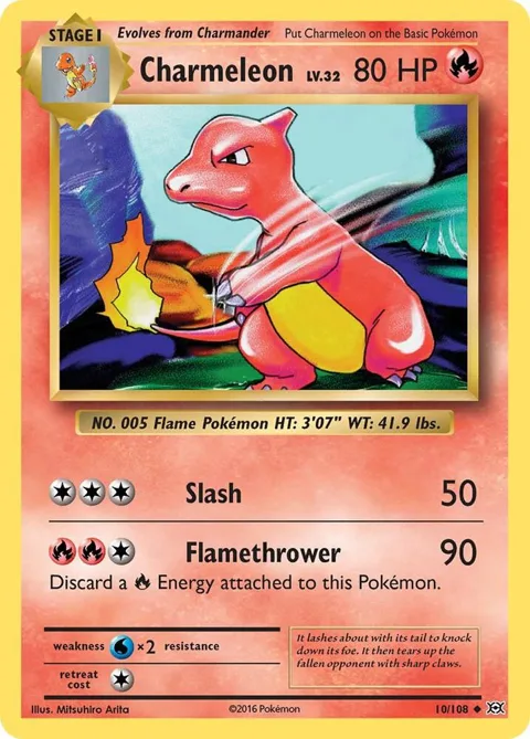 Charmeleon #10/108 Pokémon card from XY - Evolutions