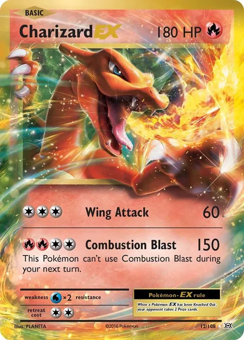 Charizard EX #12/108 Holofoil Pokémon card from XY - Evolutions