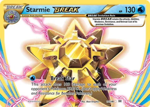 Starmie BREAK #32/108 Holofoil Pokémon card from XY - Evolutions