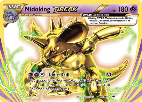 Nidoking BREAK #46/108 Holofoil Pokémon card from XY - Evolutions