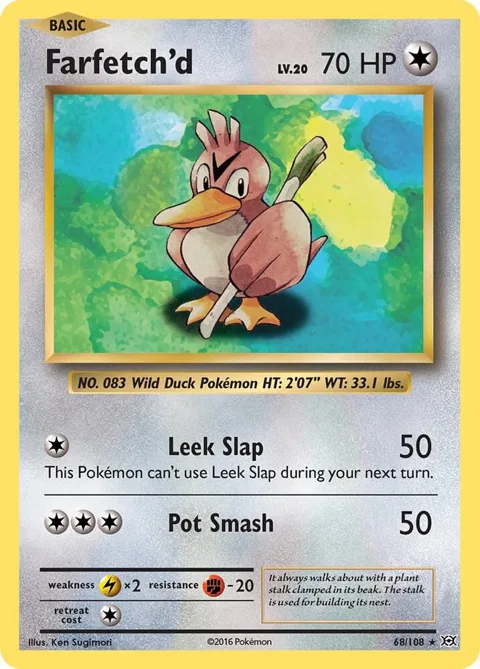 Farfetch'd #68/108 Pokémon card from XY - Evolutions