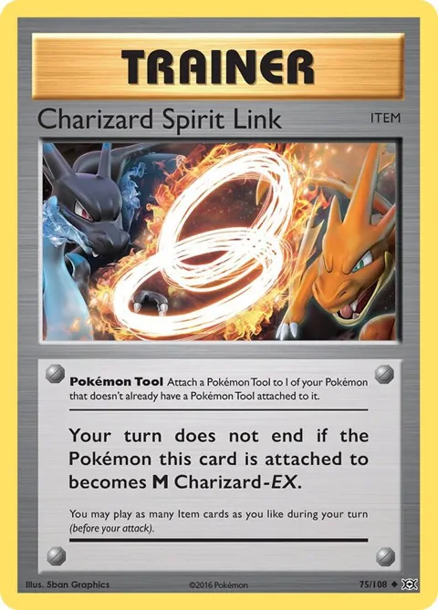 Charizard Spirit Link #75/108 Pokémon card from XY - Evolutions