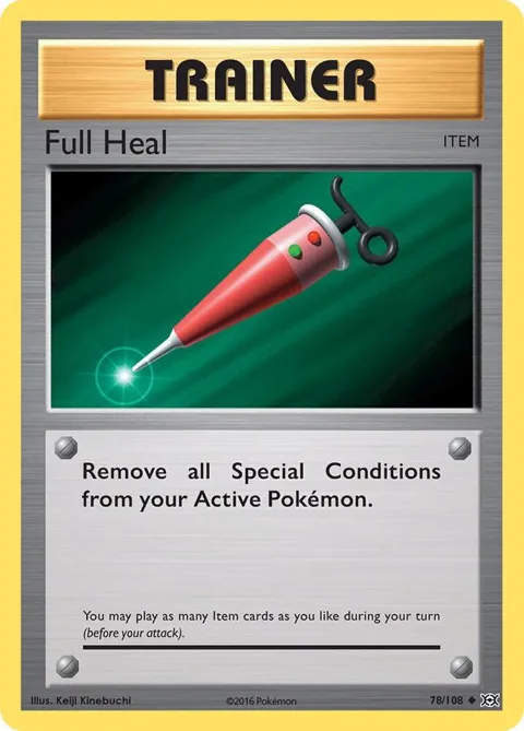 Full Heal #78/108 Reverse Holofoil Pokémon card from XY - Evolutions